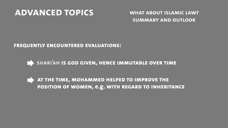 Still large mlea   class 3  part 1   what about islamic law   summary and outlook  voigt 